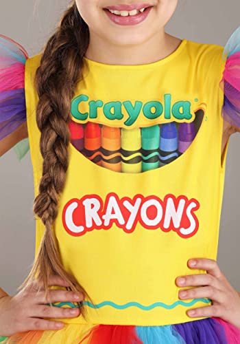 Disfraz infantil caja de crayones con vestido y diadema miniatura 5
