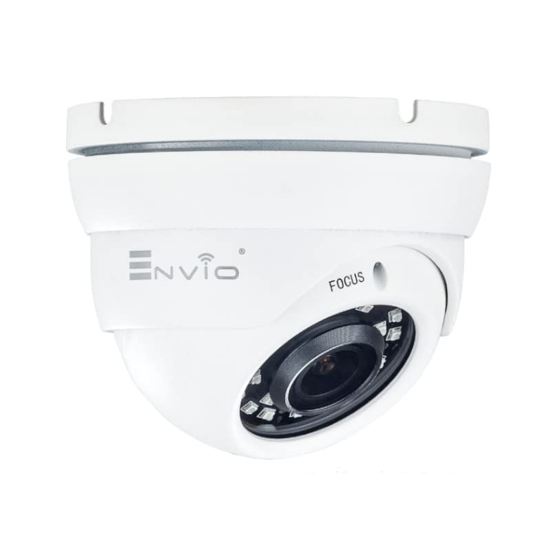 Obiettivo a Focale Variabile ENVIO TELECAMERA DOME IBRIDA 4in1 AHD TVI CVI CVBS OTTICA VARIFOCALE 2.8-12mm 8MP 4K ULTRA HD 24 SMD IR LED IP65