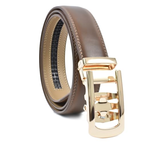 Image of WildHorn Men's Genuine Leather Belt for Men| Premium Auto-Lock Buckle | Adjustable up to 48 inch | Formal & Casual Wear | Micro-Adjust Fit | Stylish Gift Box Included