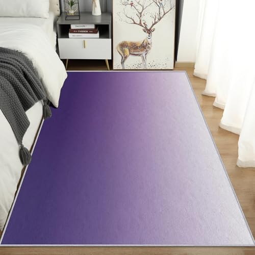 Tapis violet dégradé de couleurs moderne et doux 100x150cm - 3