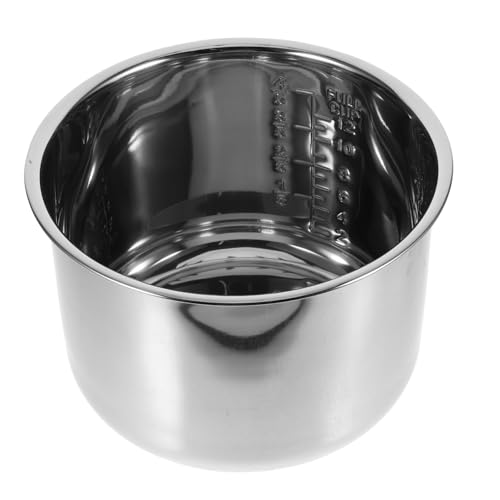 Cabilock Olla Interior de Acero Inoxidable para Arrocera Recambio Resistente y Fácil de Limpiar Cubeta Cocina para Verduras y Arroz Accesorio Duradero Compatible con Múltiples