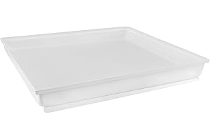RecPro RV Shower Pan: 27" x 24" x 4" Corner Drain in White