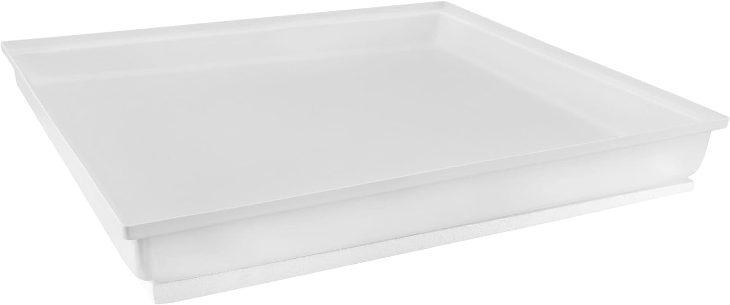 RecPro RV Shower Pan 27" x 24" x 4" Corner Drain in White RV Shower