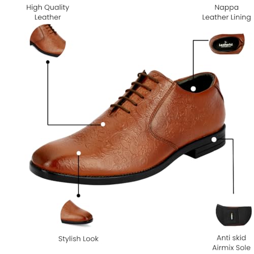 Image of Leatherful Formal Lace-up Derby Shoes for Men | Full Grain Leather | Office, Party, All Occassion | Genuine Leather | Smart Casual YKDB040
