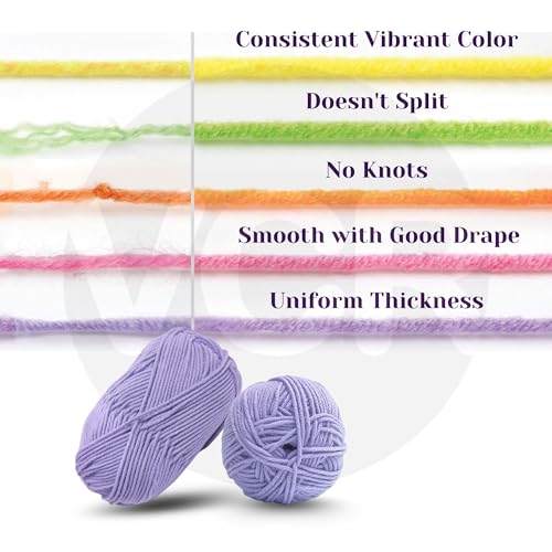 Image of VCR Light Lavender Yarn, 100 Grams Hank, 190 Meters Length, Acrylic Ball for Crochet and Knitting, Soft Crosia Threads, Pack of 1 Yarn, Suitable for DIY Crafts