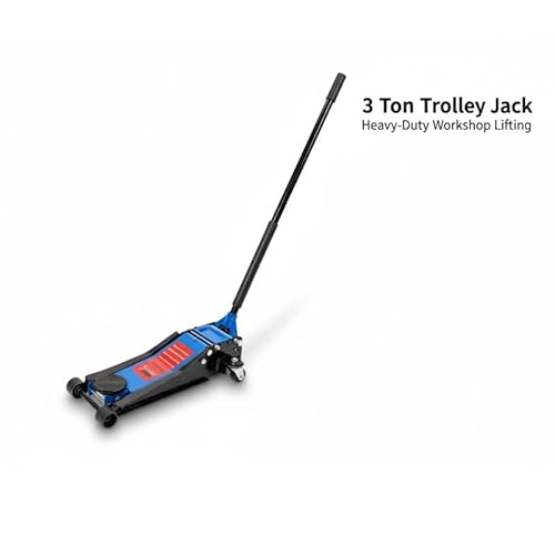 Gear4Garage 3T Low Profile Trolley Jack – Double Pump Hydraulic Lift 75–510mm Compatible With Cars & Vans