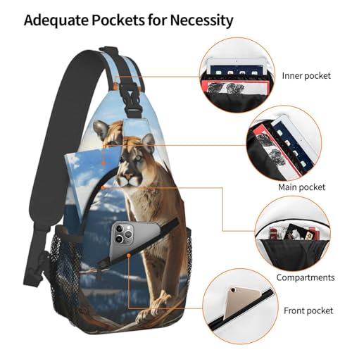 Morrales Crossbody Sling Bag Panther Mountain Lion miniatura 3