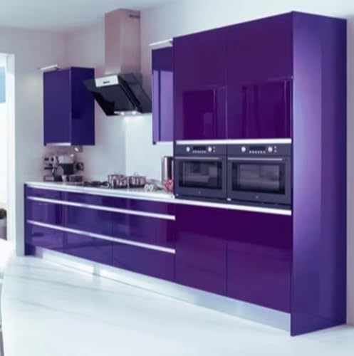 Image of ONETON Glossy Purple Contact Paper Decorative Self Adhesive Counter Top Peel and Stick Wallpaper for Kitchen Cabinets Shelf Drawer Liner Desk Dresser (Purple Glossy WP, 24x120 inch)