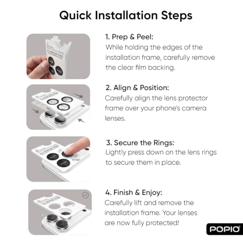 Image of POPIO Concave AR AF Camera Lens Protector For iPhone 15 /15 Plus (Silver), 1 Set, with Easy Installation Kit