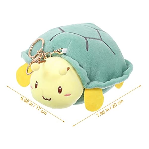 Toyvian 5Pcs Schildpad Bee Pop Pluche Dier Speelgoed Schildpad Tas Hanger Portemonnee Charmes Sleutelhanger Schildpad Pluche Voor Kinderen Pom Pom Sleutelhanger Rugzak Sleutelhangers