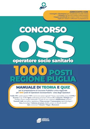 Concorso OSS 1000 posti Regione Puglia: Manuale completo per la preparazione al concorso pubblico unico regionale per titoli ed esami – Operatore Socio-Sanitario