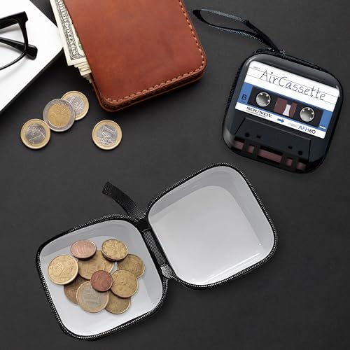 Image of Kraptick Multipurpose Coin Pouch - Compact Zipper Purse for Coins, Cash & Small Essentials Durable & Stylish Fabric Mini Organizer for Daily Use (Audio Design) (Pack of 2)