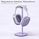 Headset Halterung, doenci Kopfhörer Ständer (Violett) für Alle Over Ear Bluetooth Kopfhörer, Universal Kopfhörer Halter mit Gewichtete Basis + Aluminiumrohr, Gaming Headset Ständer Halter Schreibtisch