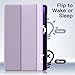 JETech Case for Samsung Galaxy Tab S10 Lite / S10 FE / S9 FE 10.9-Inch, Slim Translucent Back Tri-Fold Stand Protective Tablet Cover, Support S Pen Charging, Auto Wake/Sleep (Lavender)