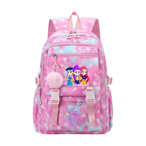 D-Demon H-Hunters Mochila para Estudiantes con Motivos Divertidos, Bolsa Escolar...