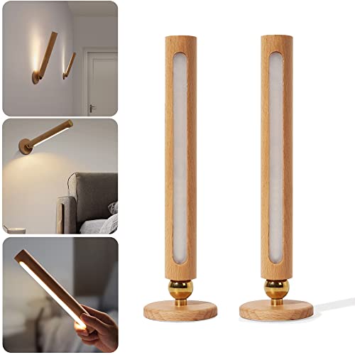 Yuanxianglong 360 Lámpara De Pared Led De Madera Giratoria Cover
