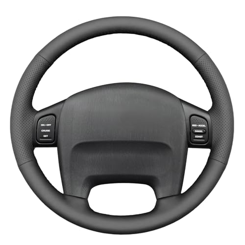 MEWANT Hand Stitch Black Artificial Leather Steering Wheel Cover for Jeep Wrangler 1997-2006 Car Interior Accessories