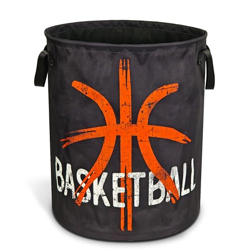 Basketball Laundry Basket Ball Foldable Oxford Cloth Funny Tote Bag Laundry Hamper Clothes Storage Bucket Organizer For Bathroom/Laundry Storage/Bedroom 18.9x16.5 Inch by NUTAINLA - Used condition - US$22.34
