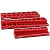 Dynamic 3 Piece Magnetic Socket Organizer Sets, 1/4, 3/8 and 1/2 Drive, SAE and Metric, Quality Tool Box Organizer (3 Pc. SAE Set, Holds 68 Sockets)