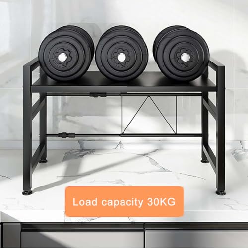 Support four à micro-ondes extensible : étagère de cuisine à 2 niveaux pour comptoir