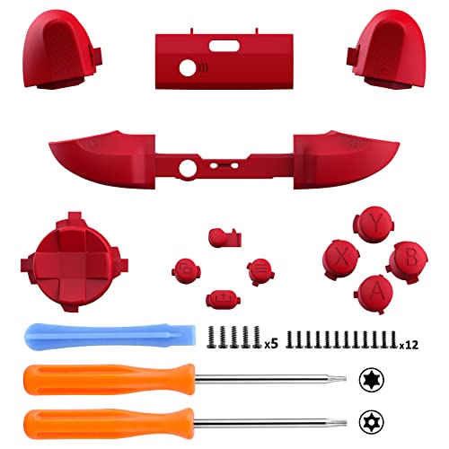 Image of eXtremeRate Replacement Buttons for Xbox Series X & S Controller, Passion Red Custom Accessories Repair Bumpers Trigers Dpad ABXY Start Back Sync Share Keys Parts for Xbox Core Wireless Controller