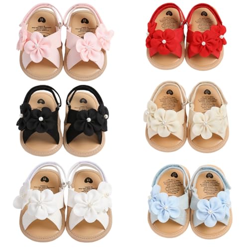 Image of Infant Baby Girls Boys Summer Sandals Premium Unisex Non Slip Rubber Soft Sole Breathable Toddler First Walker Outdoor Beach Shoes