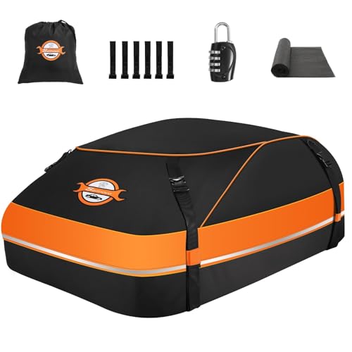 Sailnovo Aerodynamic Rooftop Cargo Carrier Bag, 15 Cubic Feet Waterproof