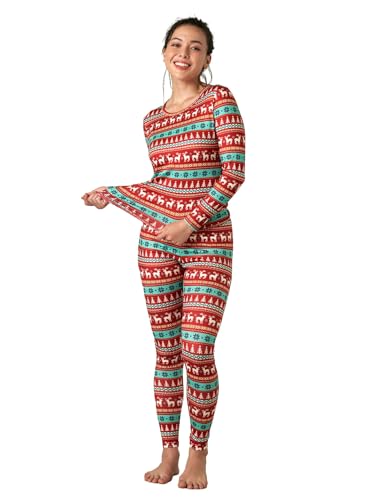LAPASA Damen Innenfleece Thermounterwäsche Set, Thermooberteil &...