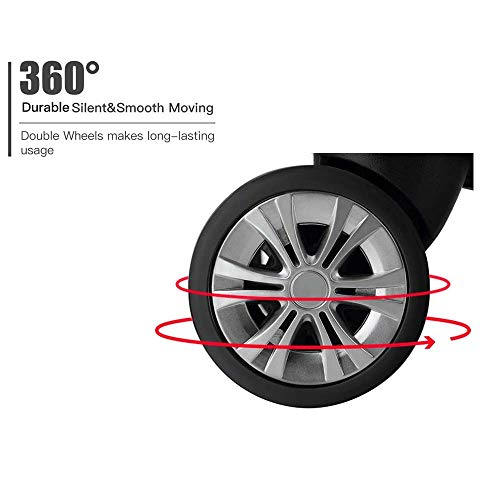 Luggage 3 Piece Set, Portable ABS Durable Trolley Suitcase Spinner Hardshell Lightweight Luggage 20" / 24" / 28" (Dark Blue)4