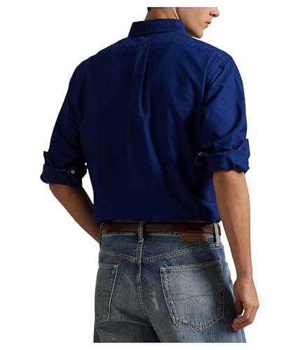 Image of POLO RALPH LAUREN Mens Classic Fit Garment-Dyed Oxford Shirt Fresh Water Large