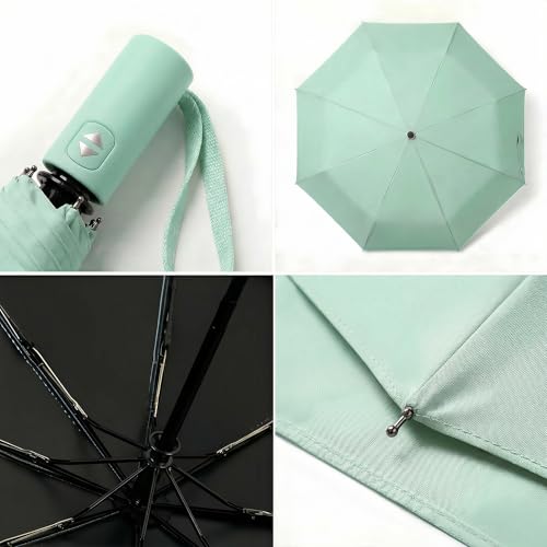 Image of BAODINI Small UV Protection Travel Umbrella Compact for Rain and Sun UPF 50+ Windproof Portable 42 inch Umbrella for Women and Men