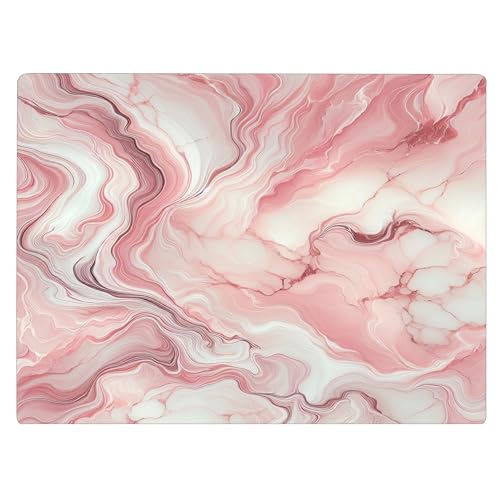 Pink Marble Kitchen Glass Cutting Board Ocean Decorative Gift Marbled Granite Stone Rock Gift For Her Mom Wife (Pink 1)