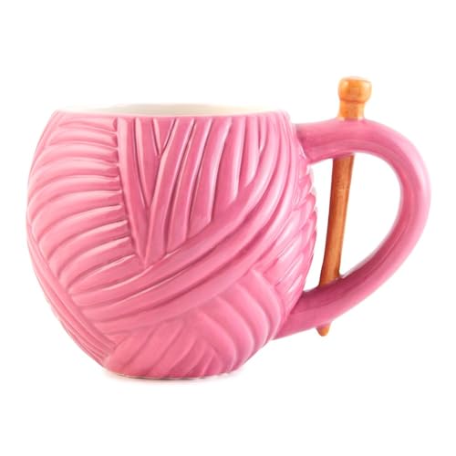 Sew Thirsty Pink Novelty Knitting Yarn Mug - Sewing Birthday Office Cup Drink Gift