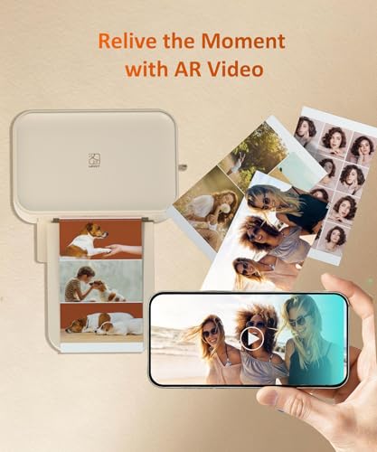 Image of HPRT CP4100 4x6 Photo Printer with 108Sheets & 2 Ribbons, Full-Color, Wi-Fi
