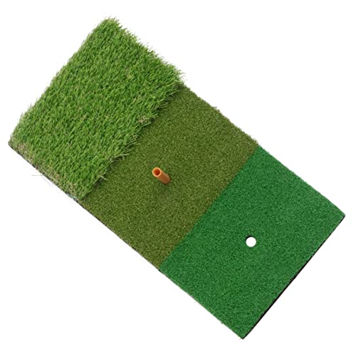 FOYTOKI Practice Mat Portable Swing Mat and Driving Pad Outdoor Indoor Training Green 3 Colors Long and Short Grass 30x60cm