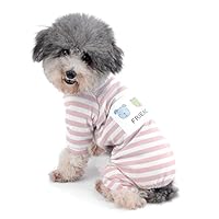 Schlafanzug Für Kleine Hunde – Baumwolle, Weich, In Rosa Mit Blumenmuster