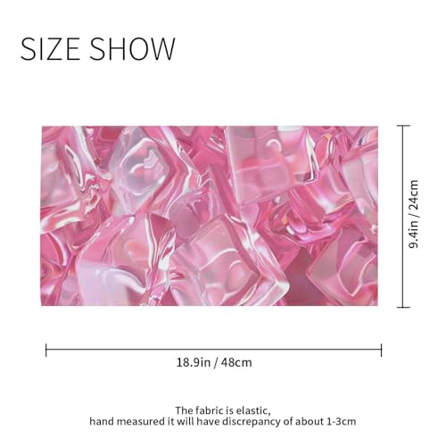 Pink Transparent Ice Cubes Four season Dust and Dirt proof cooling neck gaiter women Multiple Ways to Wear? cloth face mask for women for Motorcycle Kayaking Skiing4