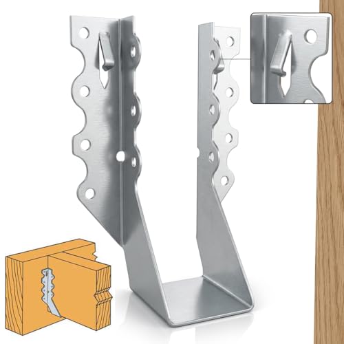 Image of 25 Pack 2x6 Joist Hangers, 18 Gauge Galvanized Face Mount | Wood connectors for rafters, beams and framing projects; suitable for decks, floors and pergolas.