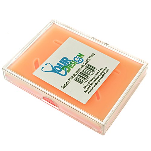 Pocket 3-Layer Suture Pad With Wounds With Clear Case For Suturing Practice Training - Suturing Kit Handmade In Brooklyn, Usa #TOP1