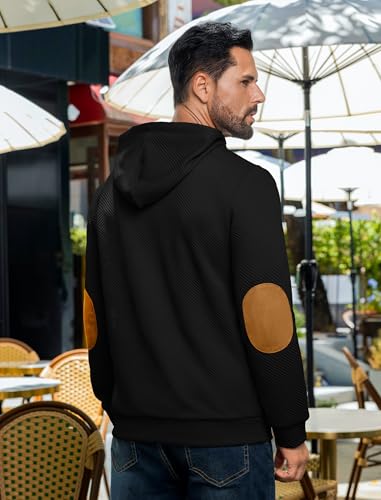 Vssjavun Mens Hooded Sweatshirt Casual Long Sleeve Drawstring Hoodie Pullover Sweatshirts