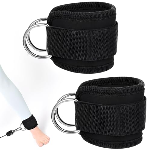 COYUN Sangle Cheville Musculation Poulie - Ankle Straps pour Sport, Kickback, Entraînement des Fessiers - Accessoires de Fitness