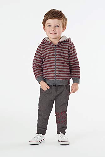 Conjunto Jaqueta Listras e Calça Moletom, Up Baby, Meninos, Azul, 2