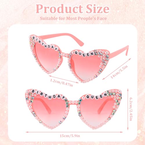 Tiebax Birthday Queen Sunglasses - Happy Birthday Glasses for Women and Girls4