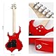 Bullfighter E-Gitarre für Erwachsene, Anfänger, Rockgitarre, professionell, mit Gitarrentasche, Plektren, Kabel, Stimmgerät, Gurt und Saiten (Red)