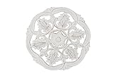 DONREGALOWEB - Retablo de Madera Calado - Mandala en Redondo para Colgar de la Pared en Color Blanco...