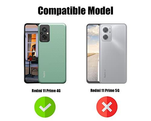 Image of Jkobi Back Cover Case for Xiaomi Redmi 11 Prime (Crystal Glass Back | Shockproof Bumpers | Professional Black)