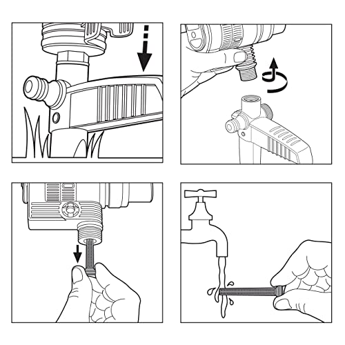 Gardena (69-84BZMX) ZoomMaxx Adjustable Sprinkler with Built in Timer Weighted Base for Precise Watering up to 2,300 Sq Ft, Compatible with Any Hose Brand, Made in Germany 5 Year Warranty
