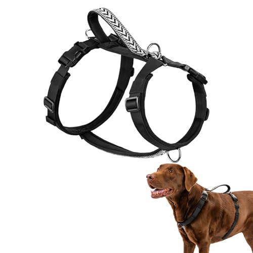 Arblina Hundegeschirr, Ausbruchsicheres Antizuggeschirr für Kleine, Mittlere und Große Hunde, Hundegeschirr Gepolstert mit Front Clip und Weichem Griff für Training, Spaziergänge und Laufen, Schwarz S Arblina Hundegeschirr, Ausbruchsicheres Antizuggeschirr für Kleine, Mittlere und Große Hunde, Hundegeschirr Gepolstert mit Front Clip und Weichem Griff für Training, Spaziergänge und Laufen, Schwarz S
