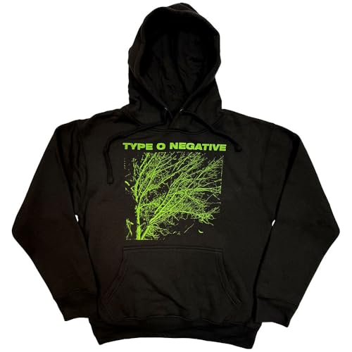 Sweat-Shirt à Capuche Type O Negative Rock Off Idéal pour Concerts et Sorties Urbaines Noir L