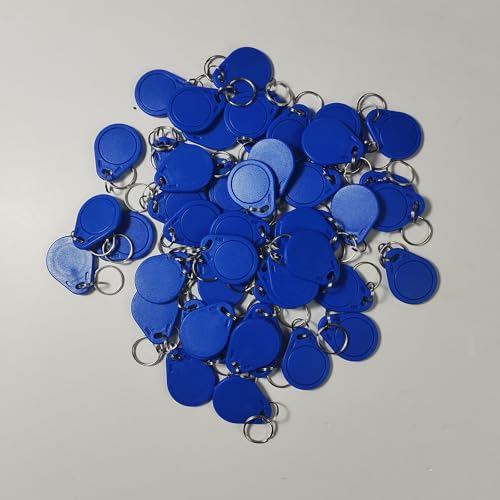 ReaIOKbii IS014443A M1 Classic NFC RFID-Token, wasserdicht, ABS, 13,56 MH2, Blau, 50 Stück